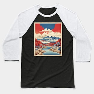 Changwon South Korea Travel Tourism Retro Vintage Art Baseball T-Shirt